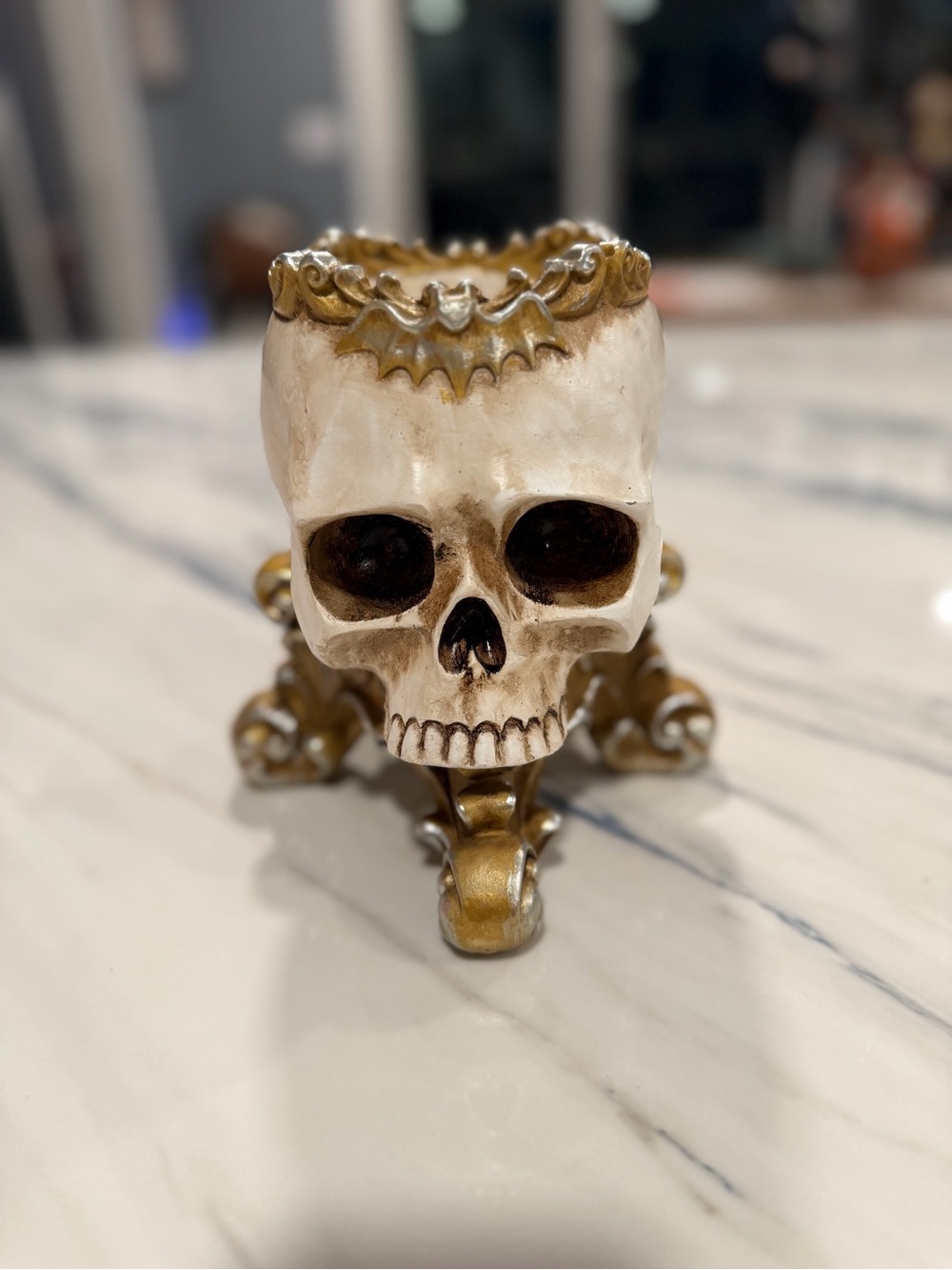 Katherine's Collection Skull Footed Bowl